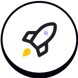 Rocket icon representing growth and scale